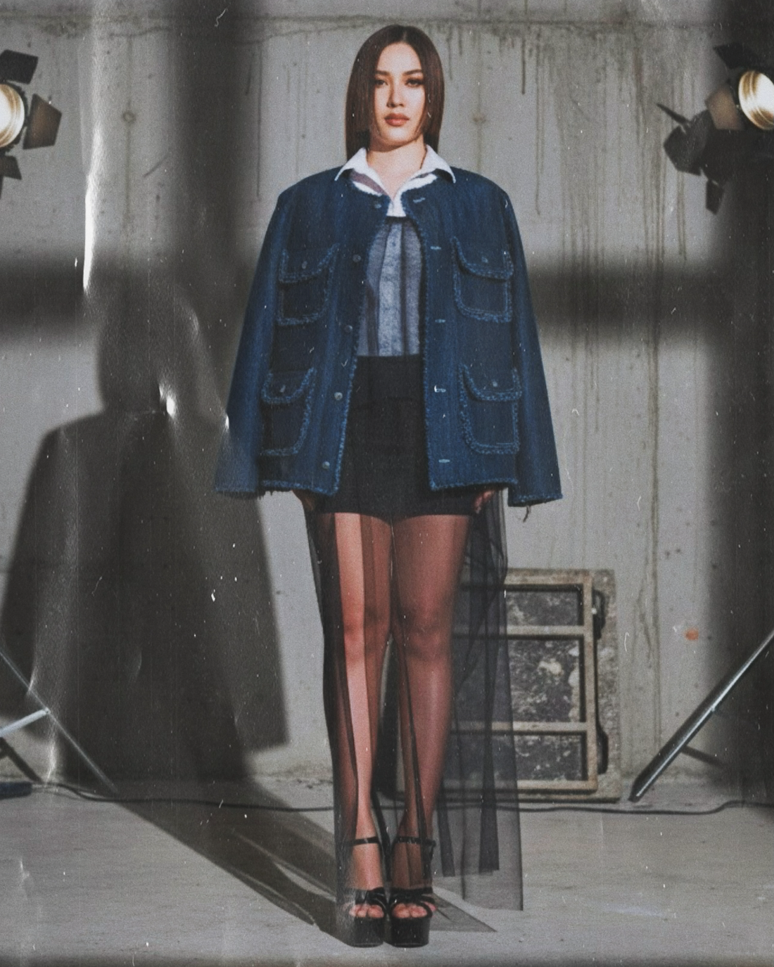 JvSv  JvSv Atelier  Huab Vwj  Hmong superstar  Spring Summer 2026 fashion  Night Mode Collection  Look 05 JvSv  Couture Japanese denim  Limited edition couture  Hmong fashion icon  Luxury womenswear  Couture craftsmanship